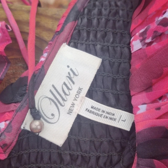 Anthropologie ruffle smock top size L - Picture 3 of 7